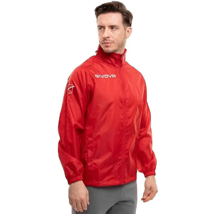 Givova Giacca Sportiva Veste imperméable rouge Rosso