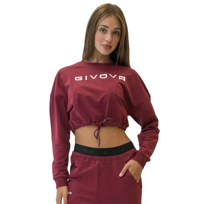 Givova Maglietta a manica lunga da donna Rouge