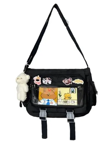 Gleease Ita Bag Giapponese Messenger Borse Kawaii Crossbody Bag Anime Borsa Con Spille Carino Y2k Per Donne Uomini