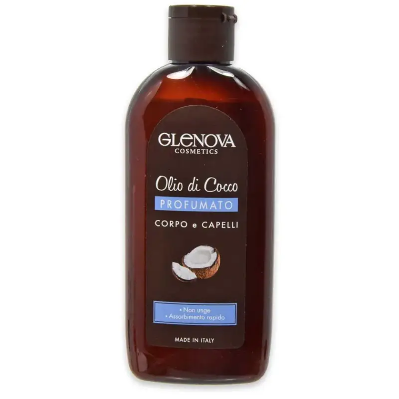 Glenova Olio Di Cocco Corpo E Capelli Profumato Assorbimento Rapido 200 ml