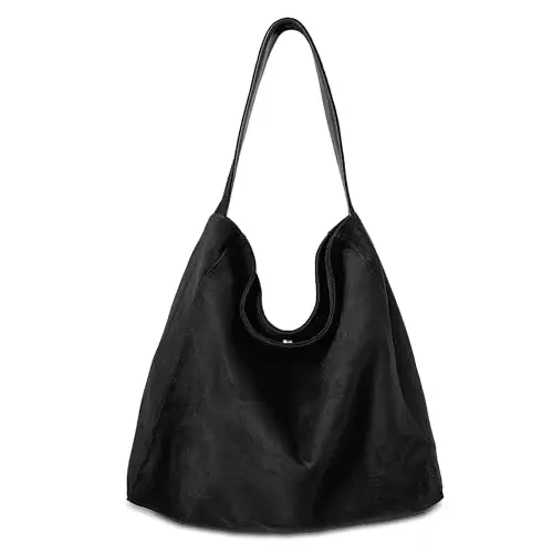Gluckstar Borsa Donna Tracolla in Suede Finto Borsetta Hobo Scamosciata Tote Pelle Shopper a Spalla Elegante, Retro e