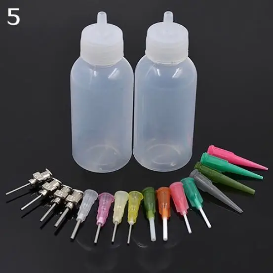 Goddess Cosmetic Bag Applicatore per tatuaggi all henné, spremere la bottiglia di plastica per i dettagli, set di punte per ugelli 5