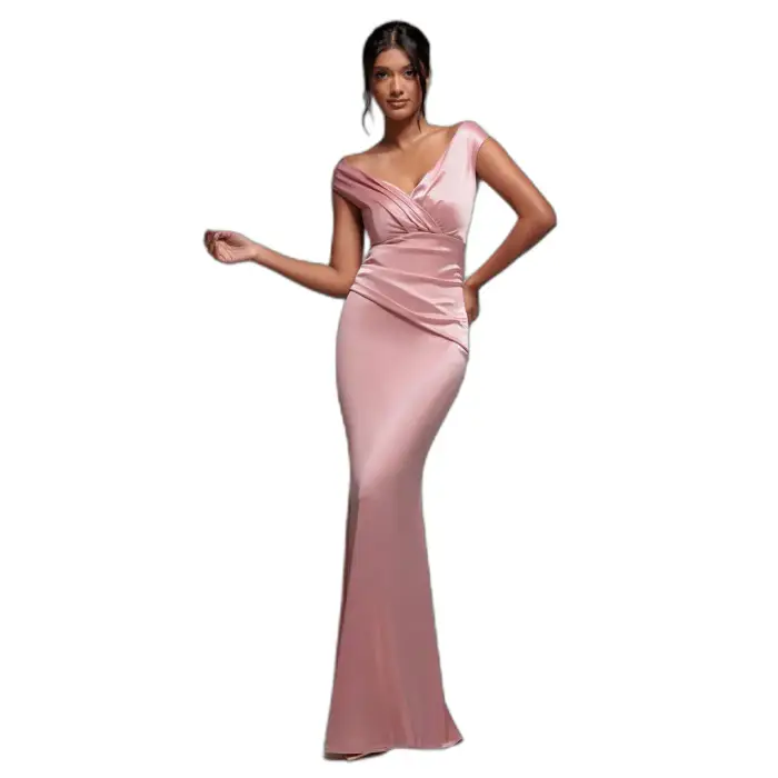 Goddiva Vestito aderente da donna Off The Shoulder Rose