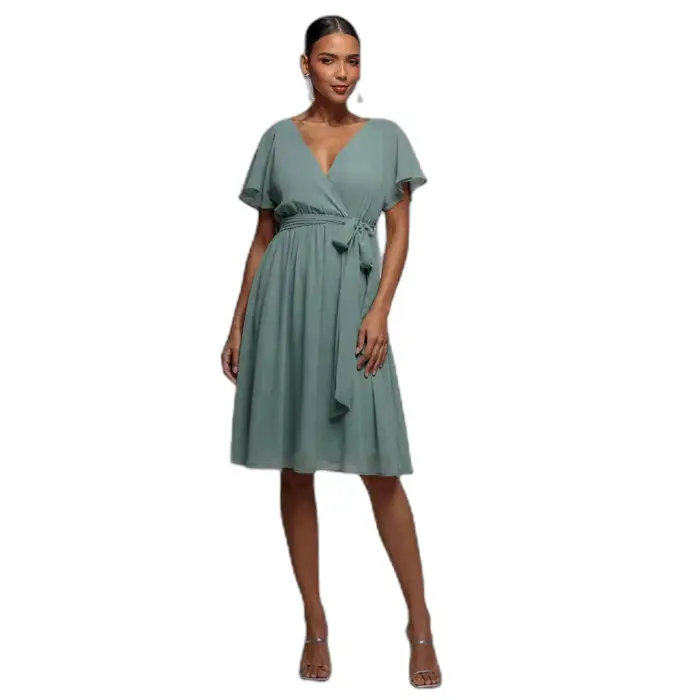 Goddiva Wrap dress da donna Sustainable Flutter Vert