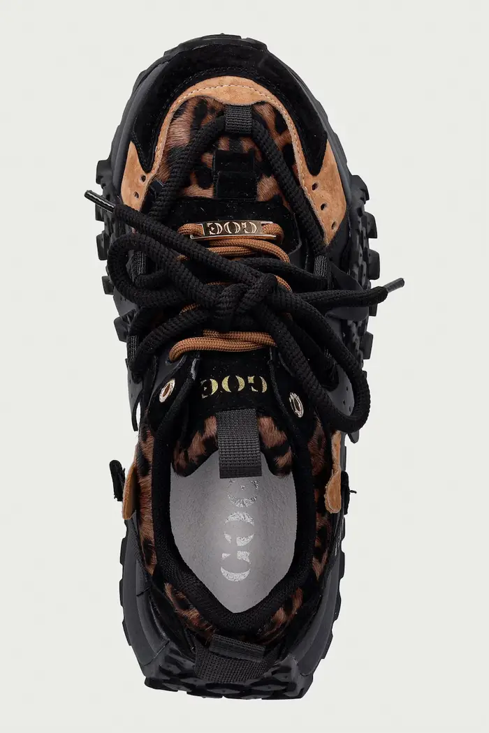sneakers da donna in pelle Nero miniatura 4