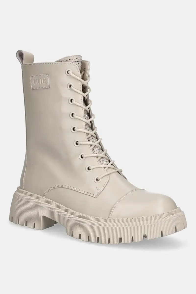 Goe stivali da motociclista in pelle donna colore beige SS2N4122 BEIGE