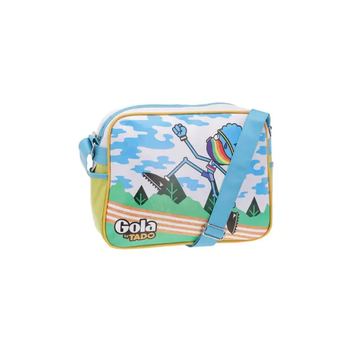 Borsa a Tracolla Donna Bianca Stampa Logo Bianco