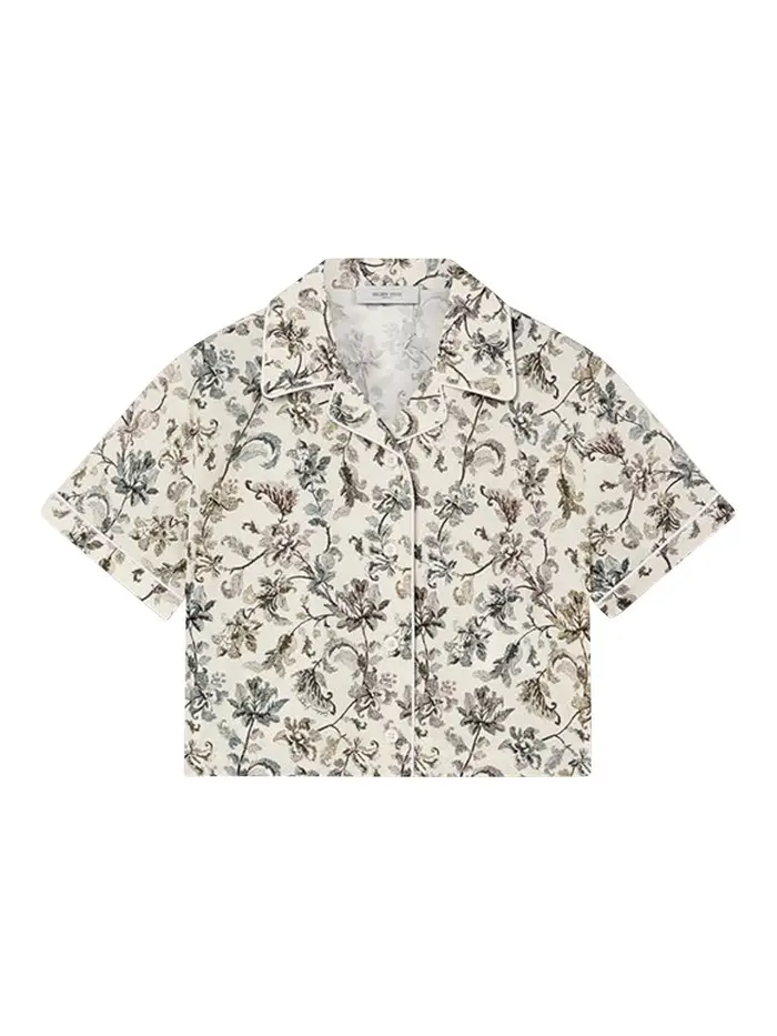 Golden Goose Camicia A Fiori Bianco