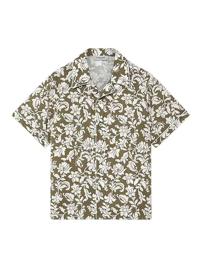 Golden Goose Camicia Con Stampa Bianco