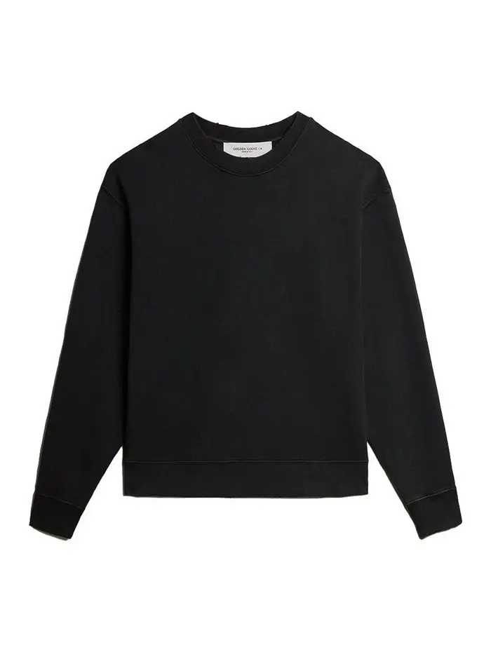 Golden Goose Felpa girocollo in cotone Nero