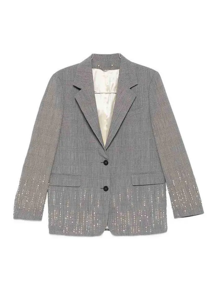 Golden Goose Giacca monopetto in lana Grigio