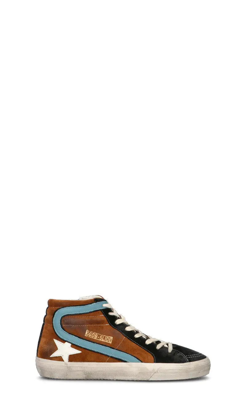 GOLDEN GOOSE SLIDE CLASSIC Sneaker uomo marrone/nera in suede Vario