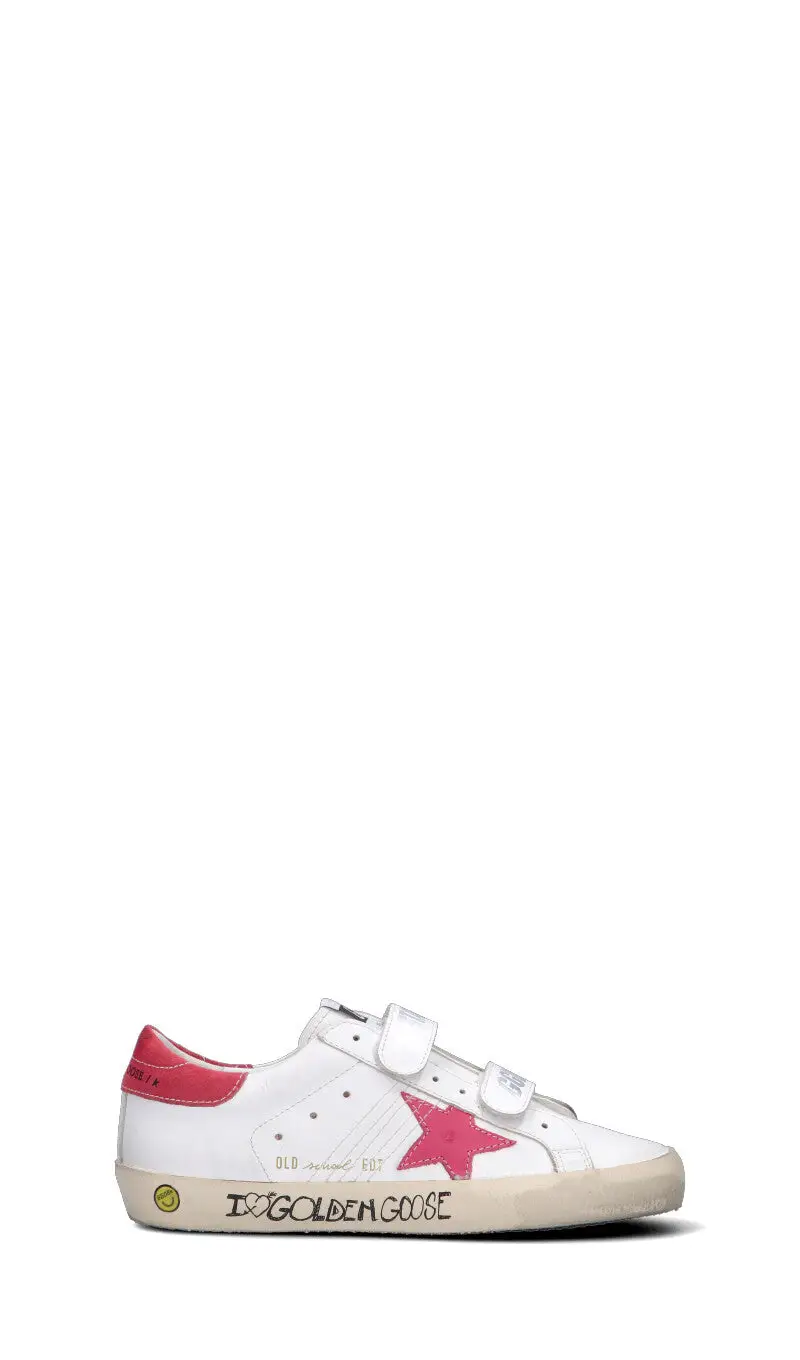 GOLDEN GOOSE Sneaker ragazza bianca/fucsia in pelle Vario