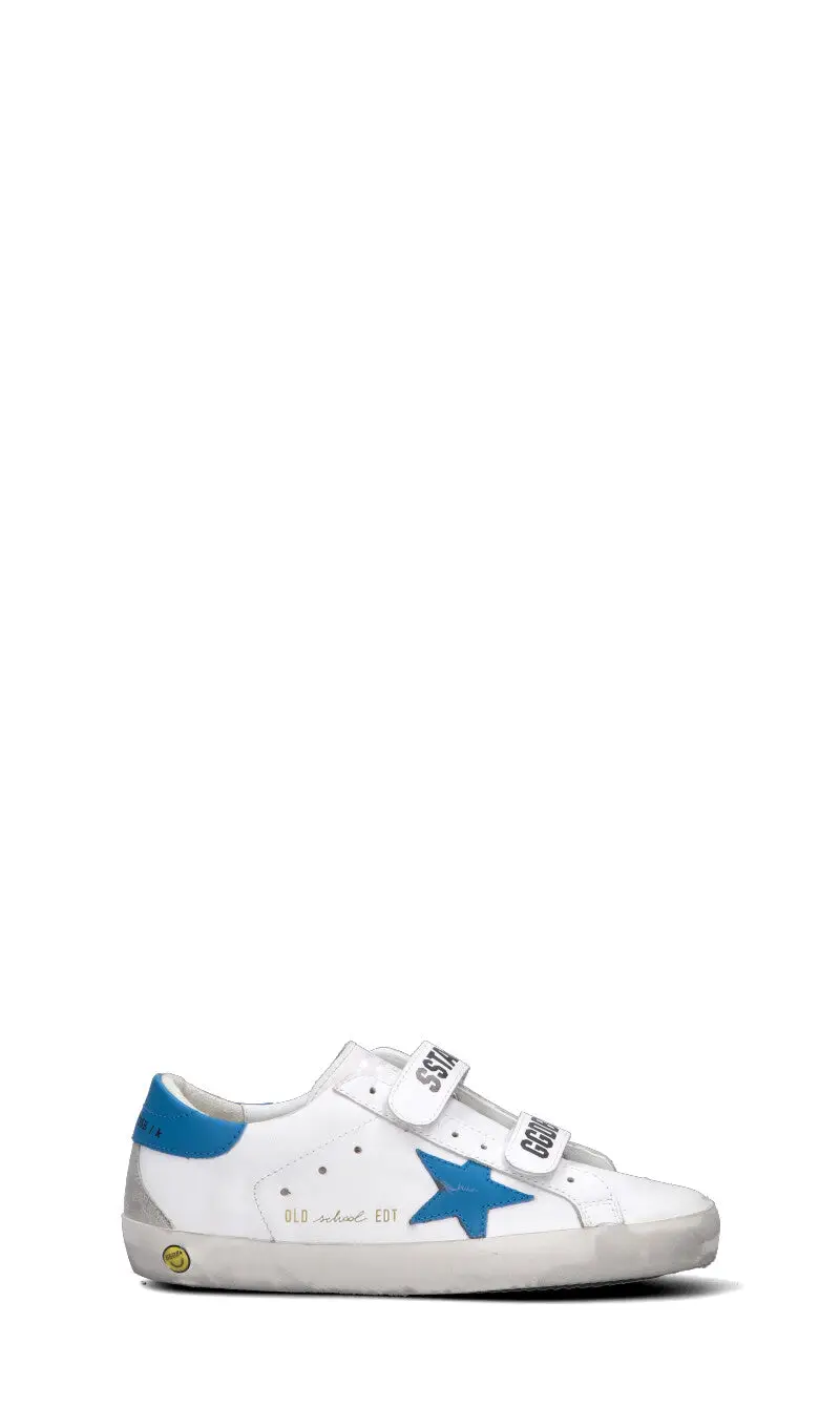 GOLDEN GOOSE Sneaker ragazzo bianca/azzurra in pelle Vario
