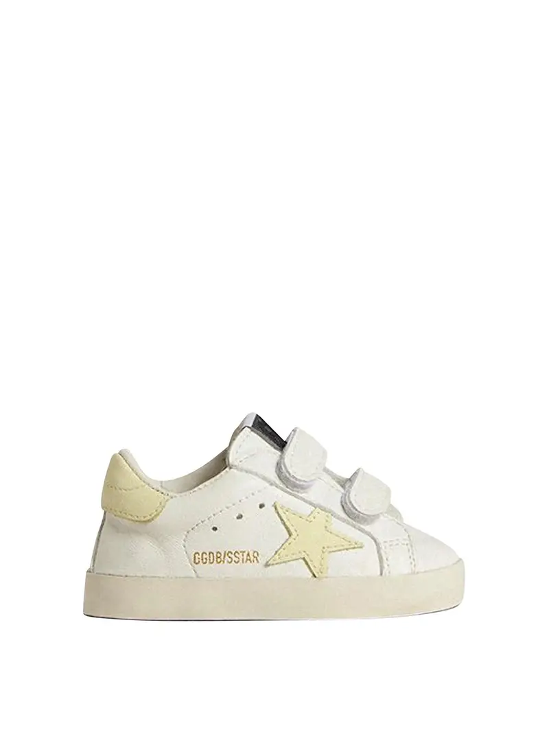 Golden Goose Sneakers Baby School Bianco