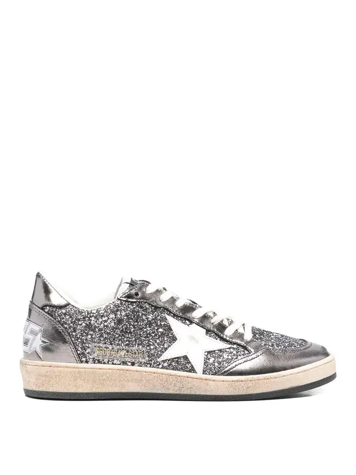 Golden Goose Sneakers in pelle con stella a sfera Grigio