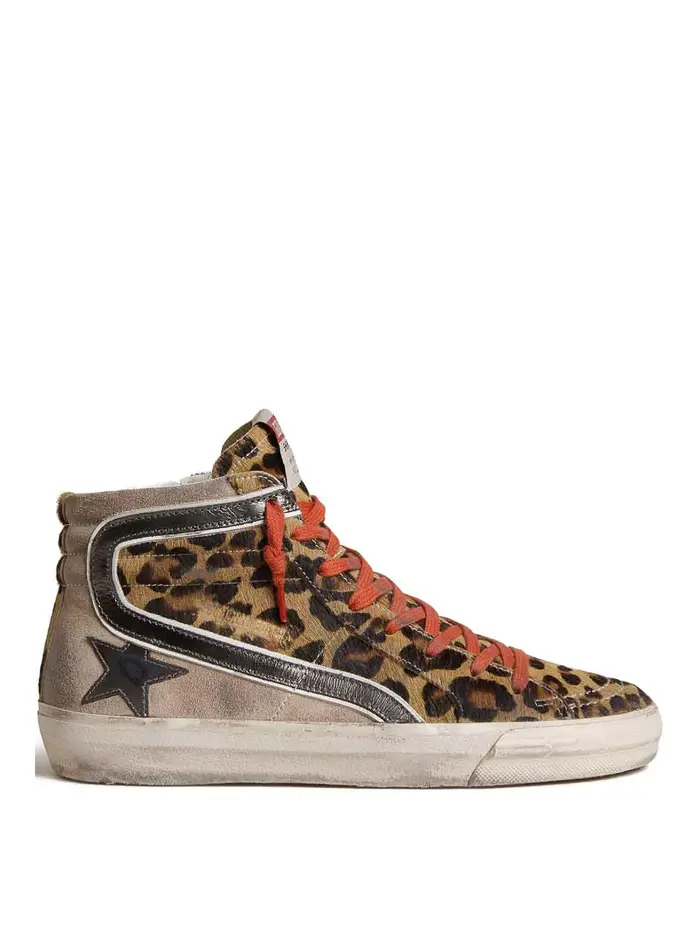 Golden Goose Sneakers in pelle Slide Marrone