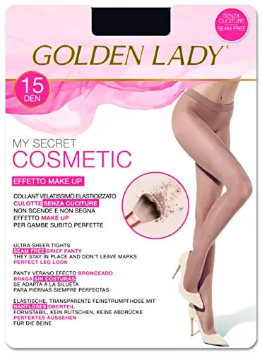Golden Lady Mysecret 15 Cosmetic Collant, Donna, Nero (Nero 099a), Large