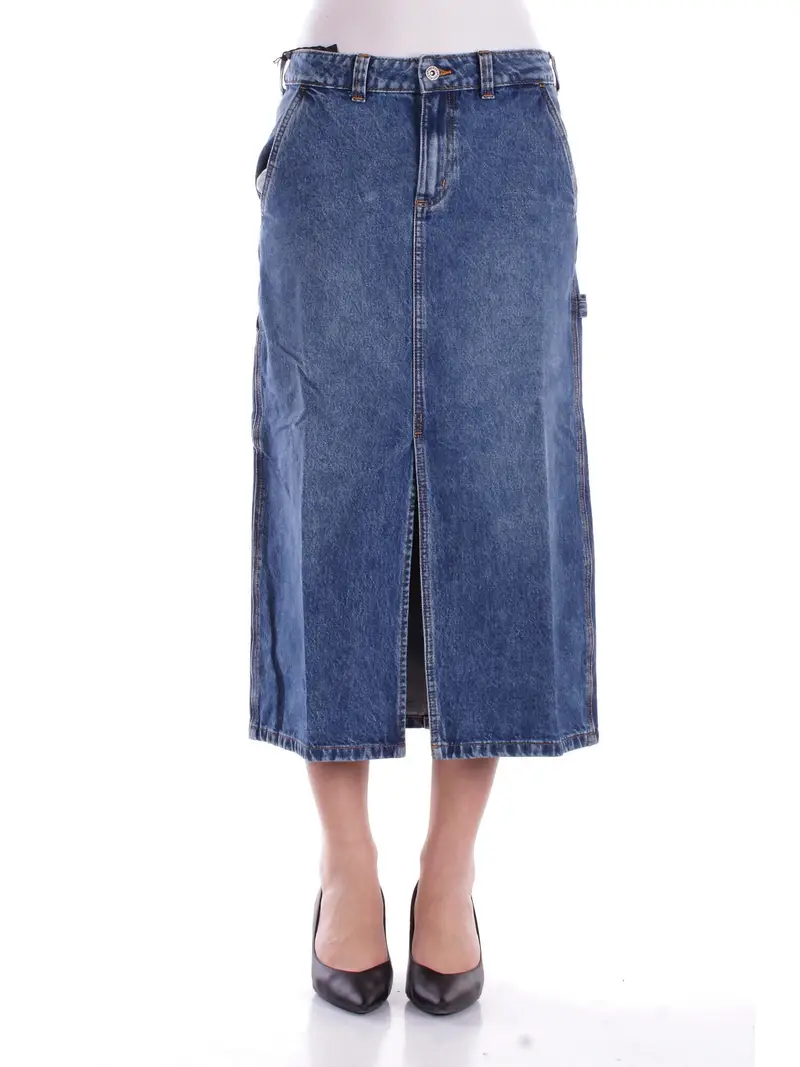 DICKIES Gonna Donna Blu Long denim carpenter skirt w r