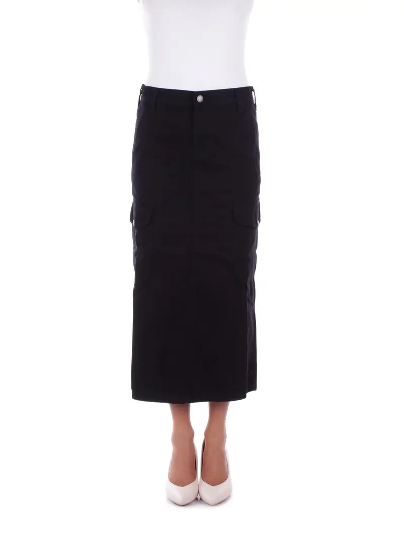 DICKIES Gonna Donna Nero Duck canvas cargo skirt