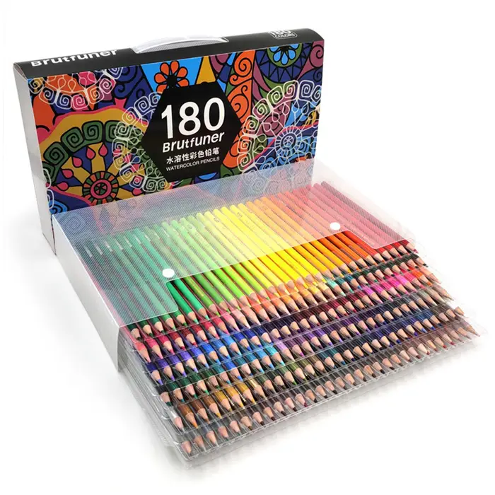 GoolRC 48/72/120/150/180 Set di matite per acquerello Matite colorate solubili in acqua pre-affilate Forniture artistiche per 180 Watercolor
