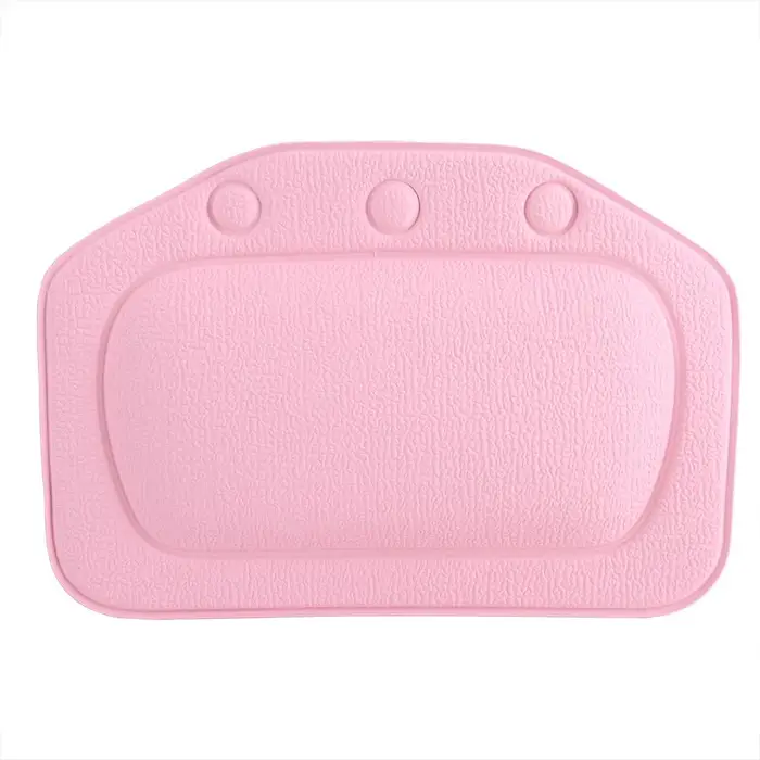 Cuscino per vasca idromassaggio con imbottitura in morbida schiuma, poggiatesta, testa, collo e schiena, rosa rosa
