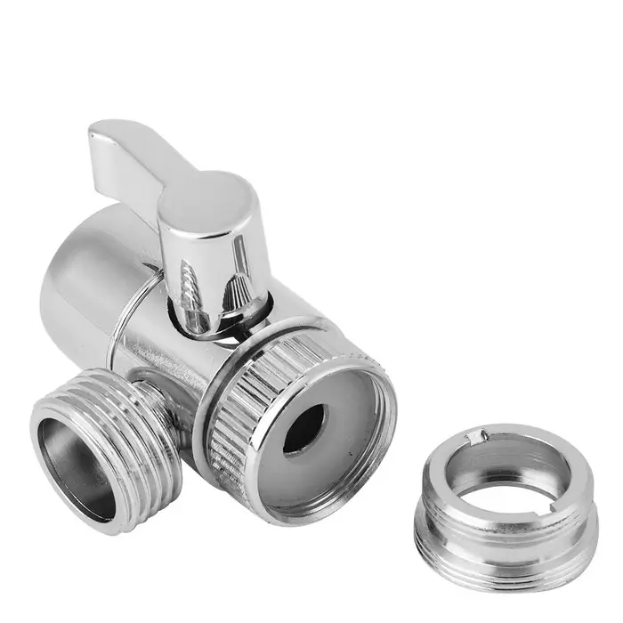 Home Bagno Doccia a mano Spruzzatore Kit per lavaggio capelli Rubinetto Convertitore Adattatore Set AccessoriRubinetto bianco