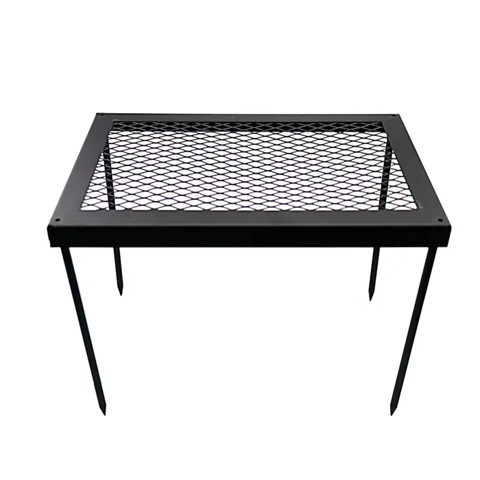 GoolRC Tavolo Griglia Pieghevole da Picnic da Esterno Tavolo da Campeggio Portatile Tavolo con Supporto per Griglia in Acciaio per Picnic