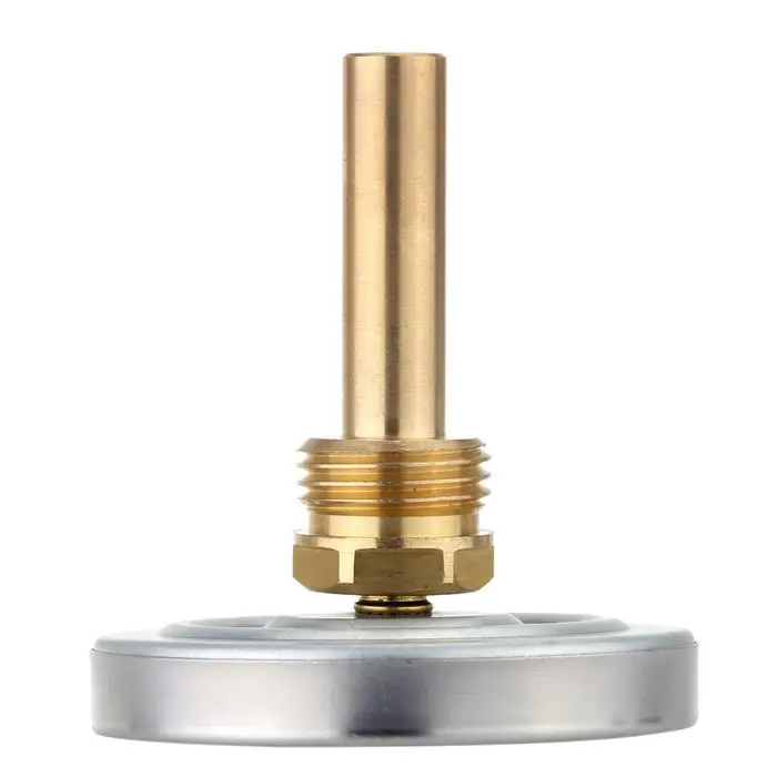GoolRC Termometro a quadrante orizzontale da 63 mm Indicatore di temperatura in alluminio 0-120 gradi C argento