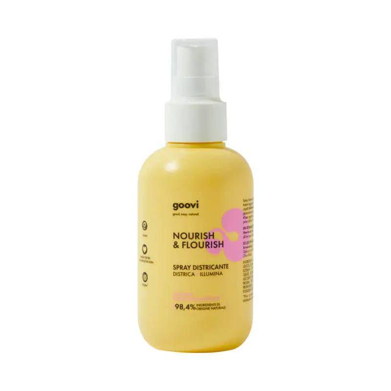 Goovi Cura dei Capelli NOURISH & FLOURISH Spray Districante 150ml - Spray Capelli