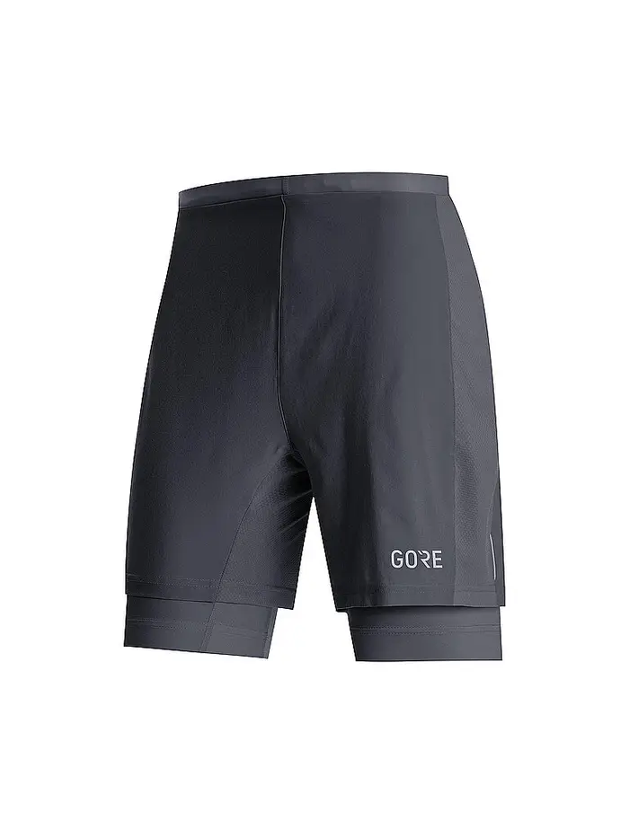 Pantaloncini da running da uomo R5 2IN1 nero | XXL