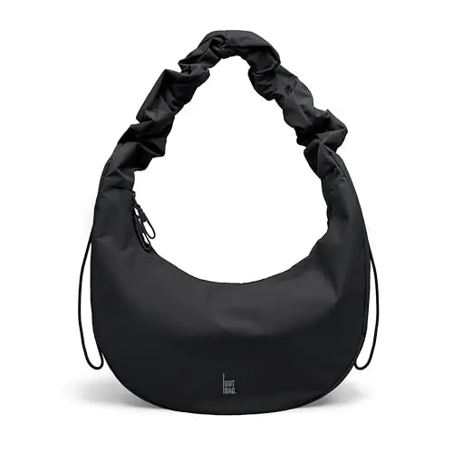 GOT BAG Moon Bag RUFFLE | Borsa Mezzaluna con Tracolla Regolabile Fashion Stropicciata Pieghevole