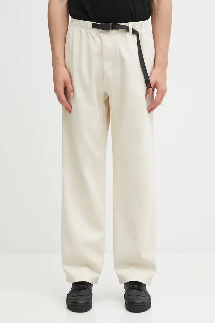 Gramicci pantaloni Hemp Straight Fit Beige