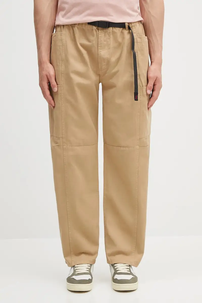 Gramicci pantaloni in cotone Voyager Pant uomo colore beige G5SM.P086