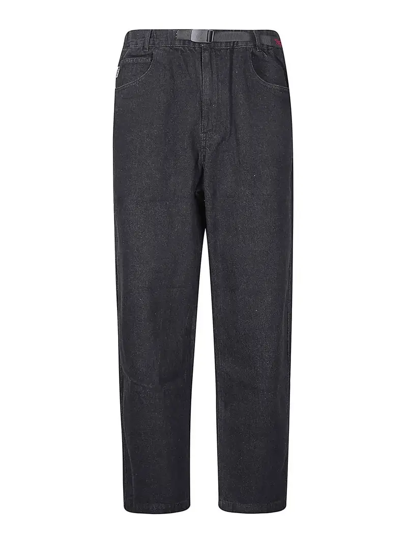 Gramicci Pantaloni in denim di canapa Nero