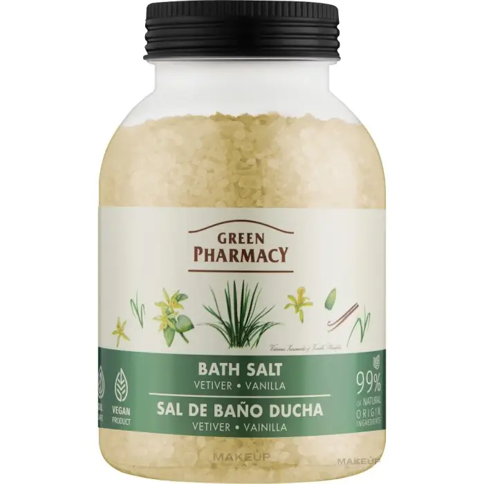 Green pharmacy Vetiver & Vanilla Bath Salt sale da bagno rilassante 1000 g