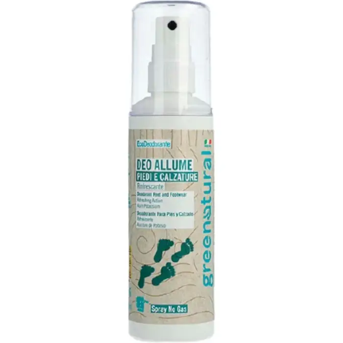 Greenatural Deodorante Allume di Potassio Piedi e Calzature 100 ml