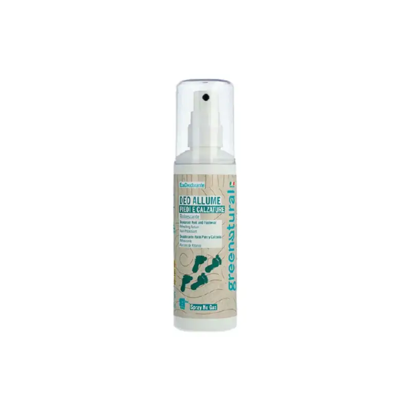 Greenatural Deodorante Allume di Potassio Piedi e Calzature 100 ml