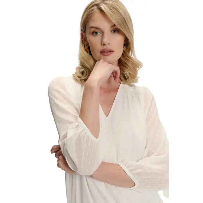 Blusa col V donna Greenpoint Blanc