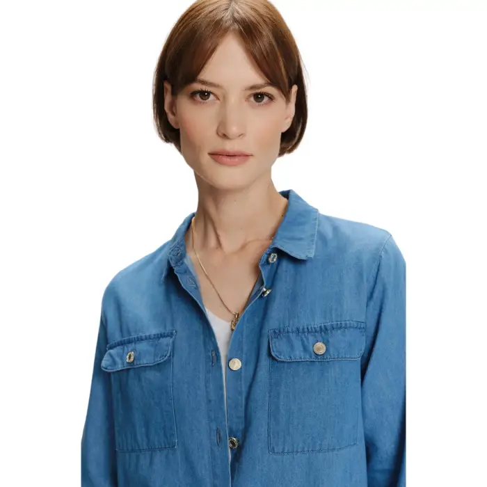 Camicia donna in denim a maniche lunghe Greenpoint Bleu