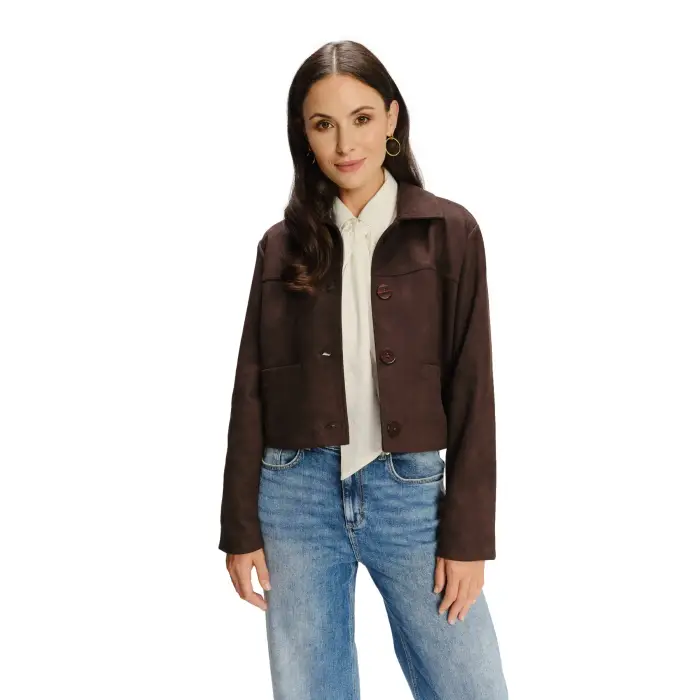 Camicia in camoscio donna Greenpoint Marron