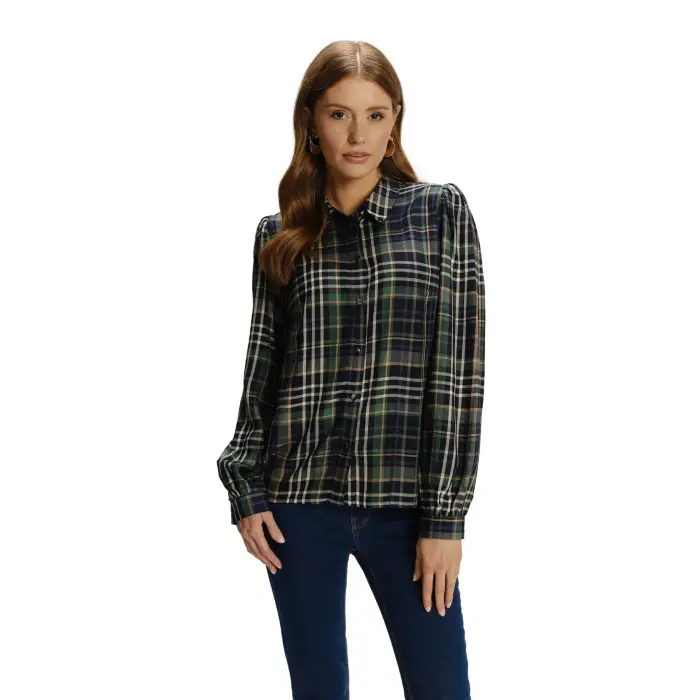 Camicia leggermente svasata a maniche lunghe donna Greenpoint Noir