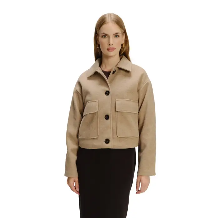 Camicia oversize con chiusura a bottoni donna Greenpoint Beige