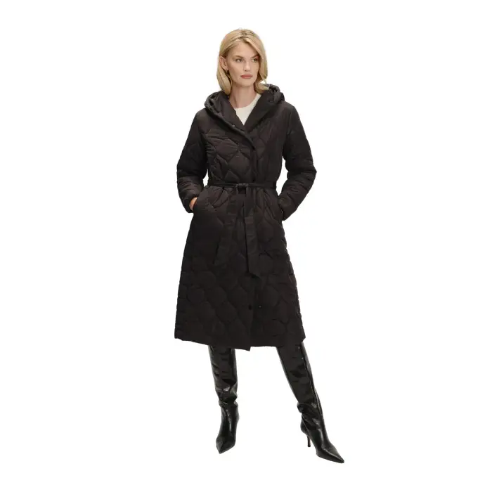 Cappotto con cappuccio da donna Greenpoint Noir