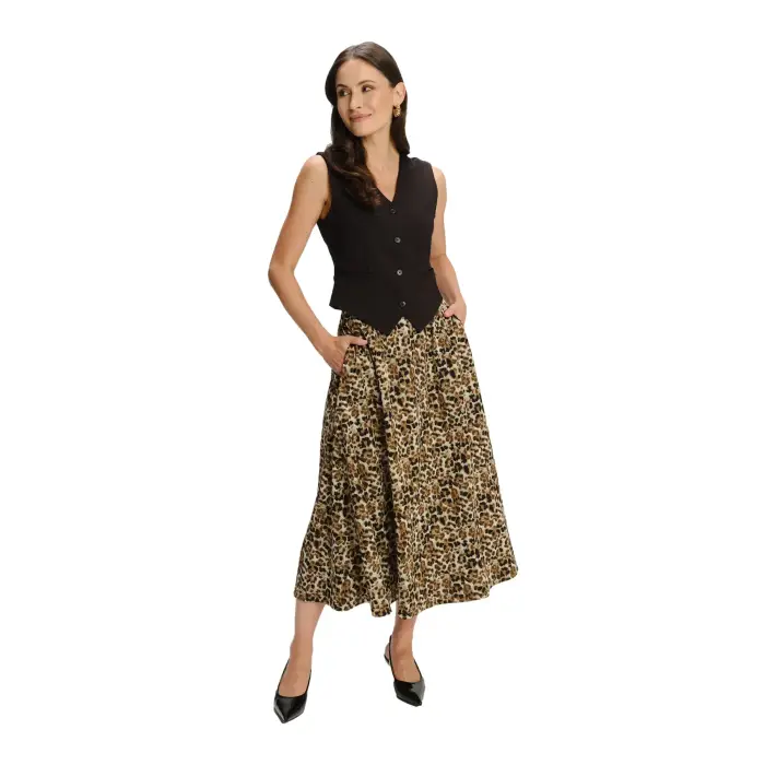 Gonna a trapezio donna Greenpoint Marron