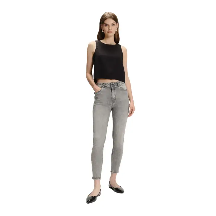 Jeans slim in denim donna Greenpoint Gris