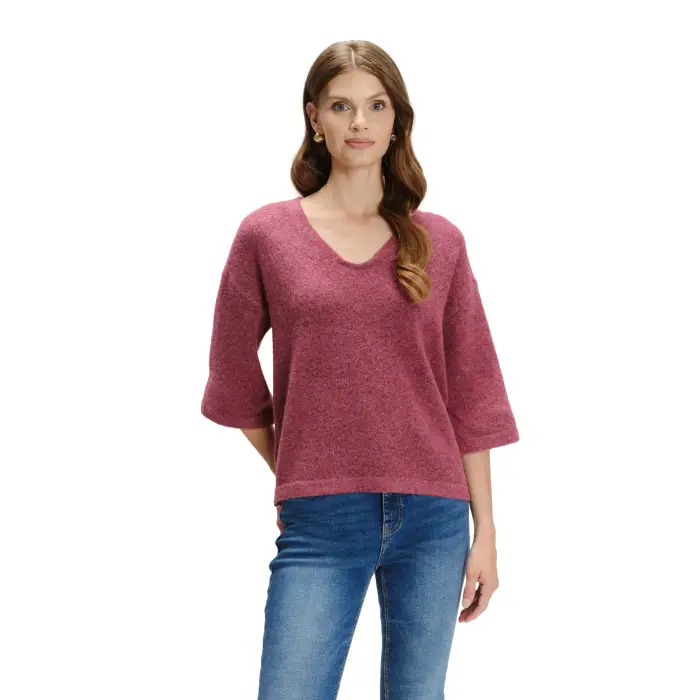 Maglia a maniche 3/4 in lana donna Greenpoint Violet