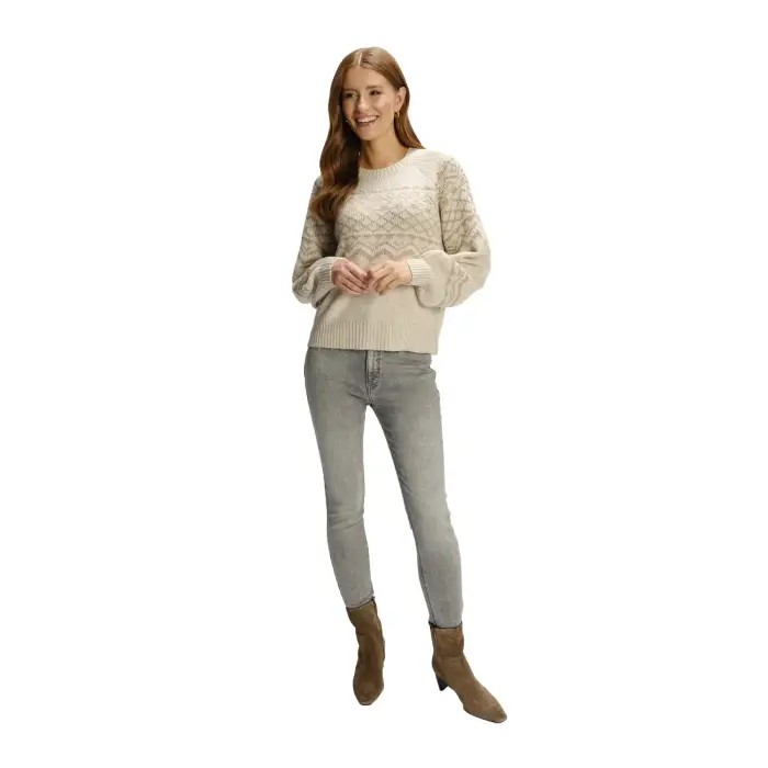 Pull in lana motivo classico donna Greenpoint Beige