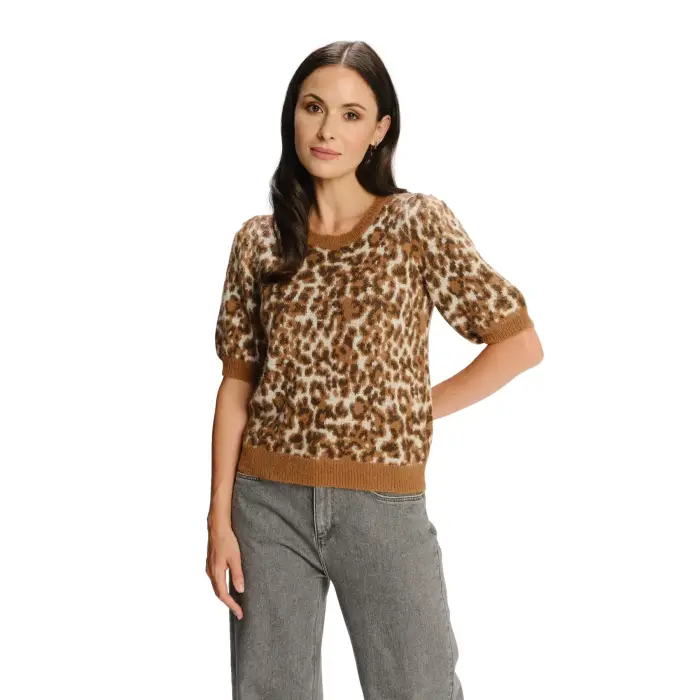 Pull stampato animale donna Greenpoint Marron