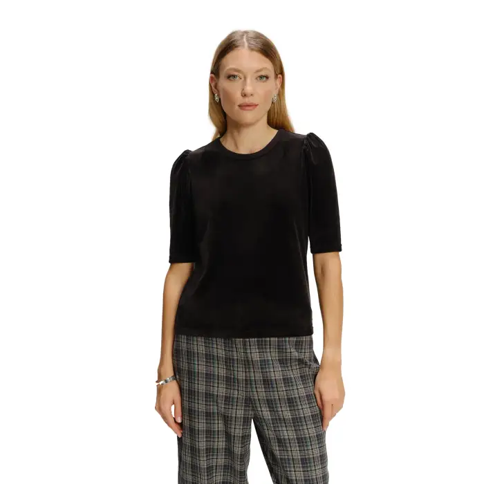 T-shirt a maniche a sbuffo donna Greenpoint Noir